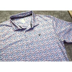 Callaway Parrot Toucan Bird All Over Print Golf Polo Shirt Men's  XL Opti Dri‎